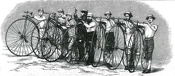 Course de vélos de Bath à Londres - Le Départ, illustration de 